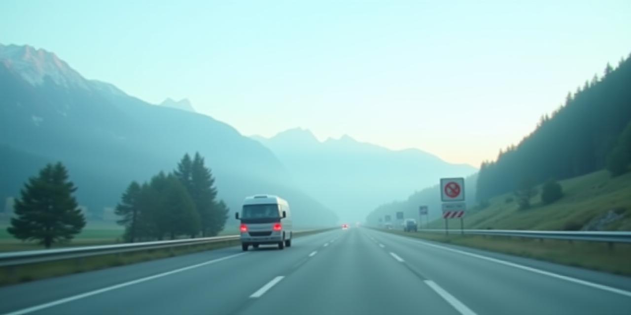 Fahrzeug auf Schweizer Autobahn bei Bern